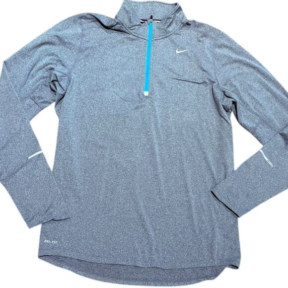 Nike Running Adult Medium Lightweight Dri-Fit Quarter Zip Pullover - Picture 1 of 8